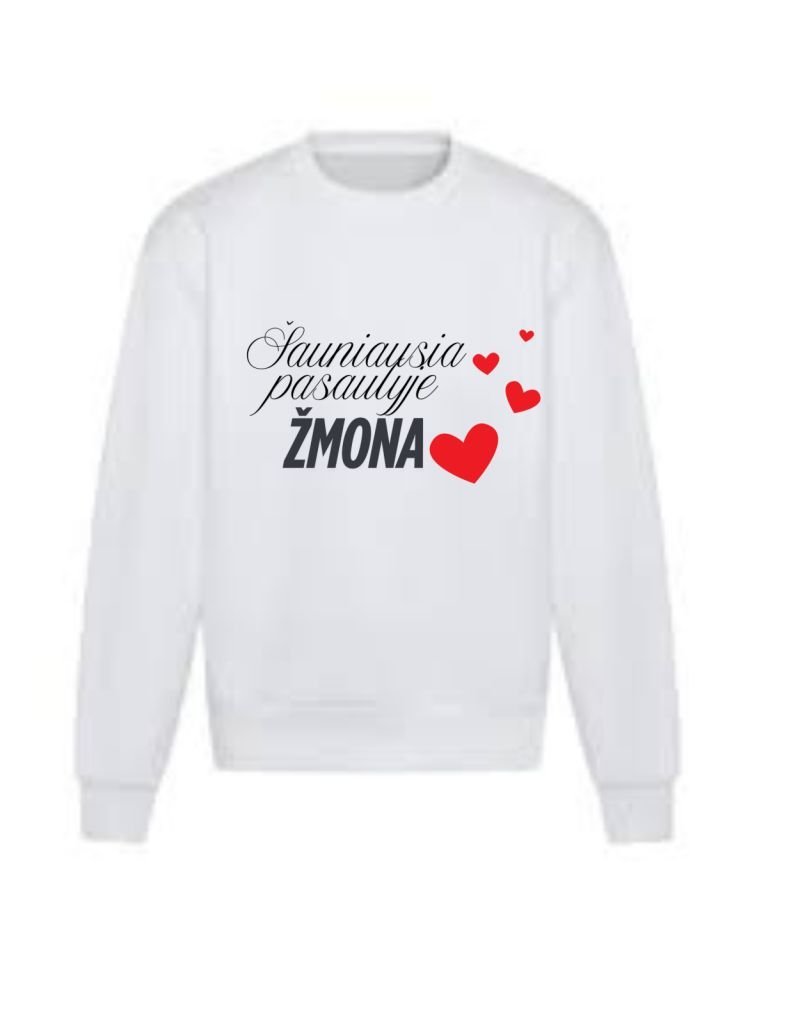 Moteriškas džemperis "Šauniausia pasaulyje žmona"